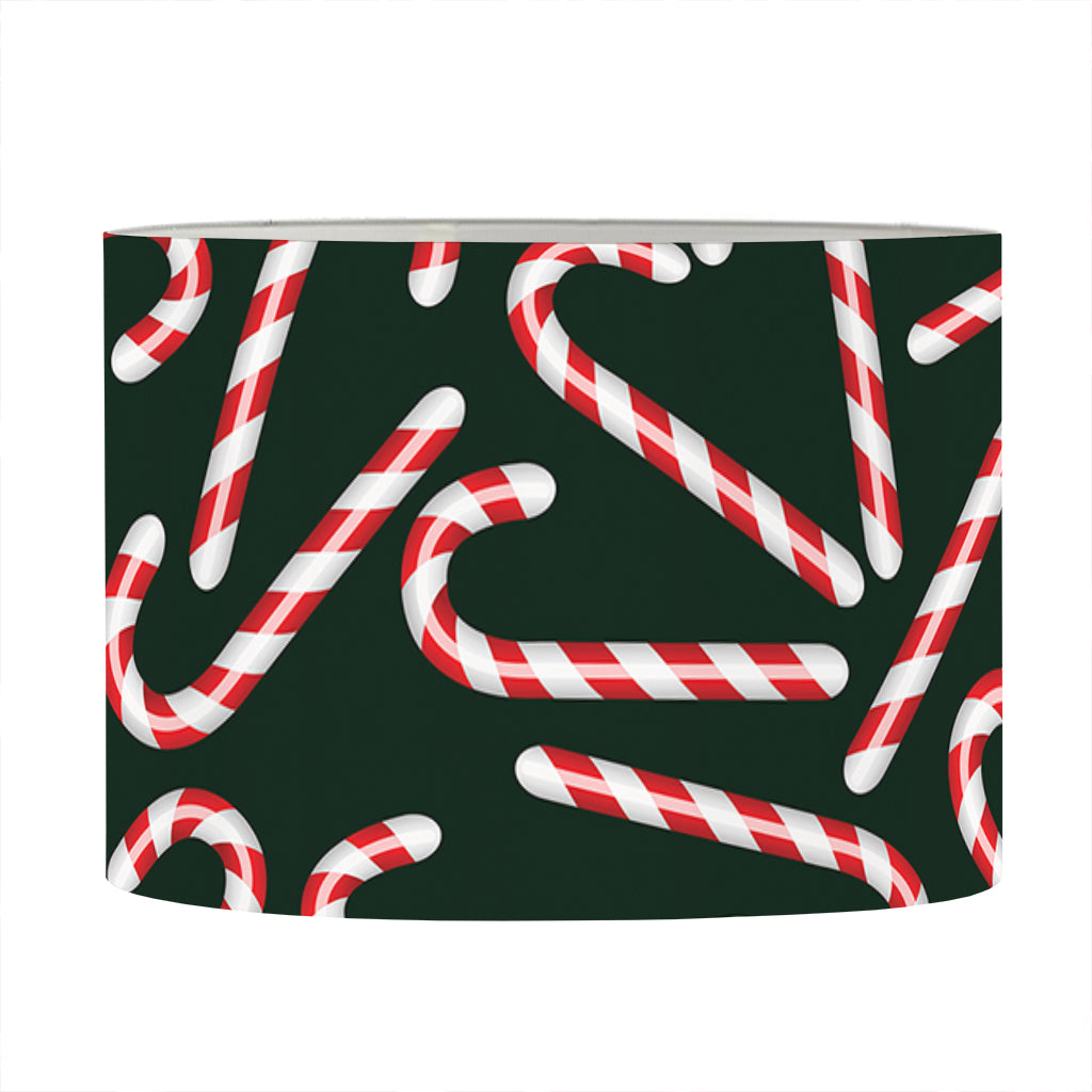 Christmas Candy Cane Pattern Print Drum Lamp Shade