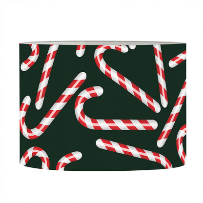Christmas Candy Cane Pattern Print Drum Lamp Shade