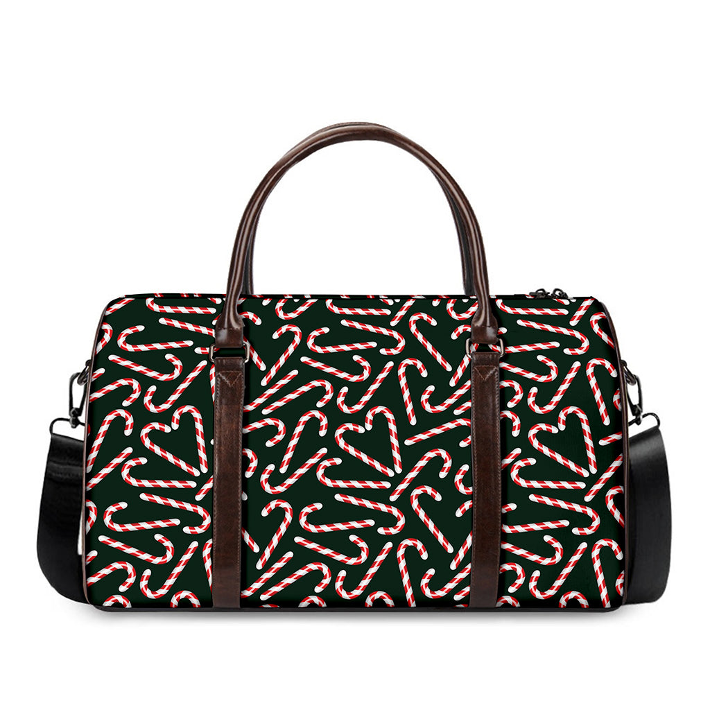 Christmas Candy Cane Pattern Print Duffle Bag