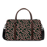 Christmas Candy Cane Pattern Print Duffle Bag