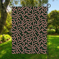 Christmas Candy Cane Pattern Print Garden Flag
