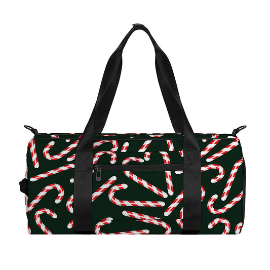 Christmas Candy Cane Pattern Print Gym Bag