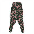 Christmas Candy Cane Pattern Print Hammer Pants