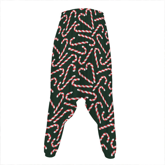 Christmas Candy Cane Pattern Print Hammer Pants