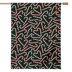 Christmas Candy Cane Pattern Print House Flag