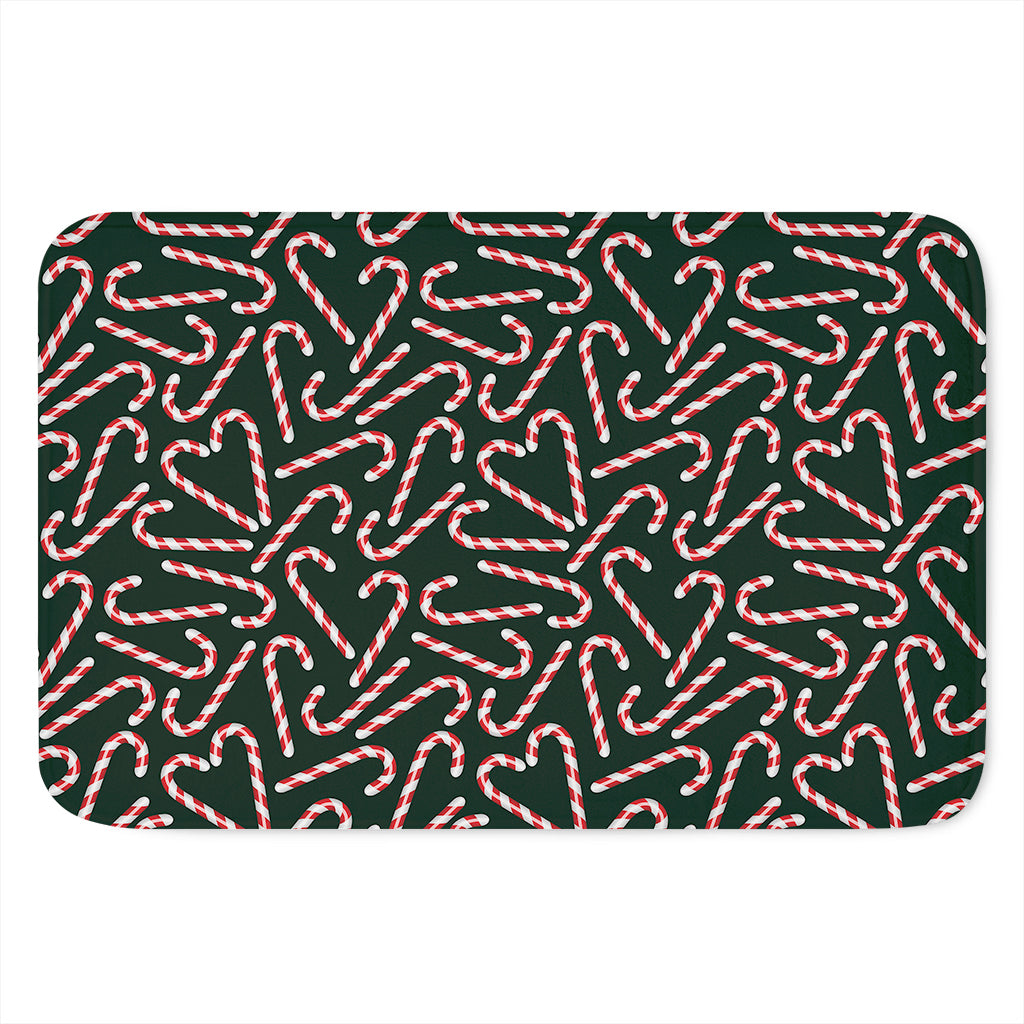 Christmas Candy Cane Pattern Print Indoor Door Mat