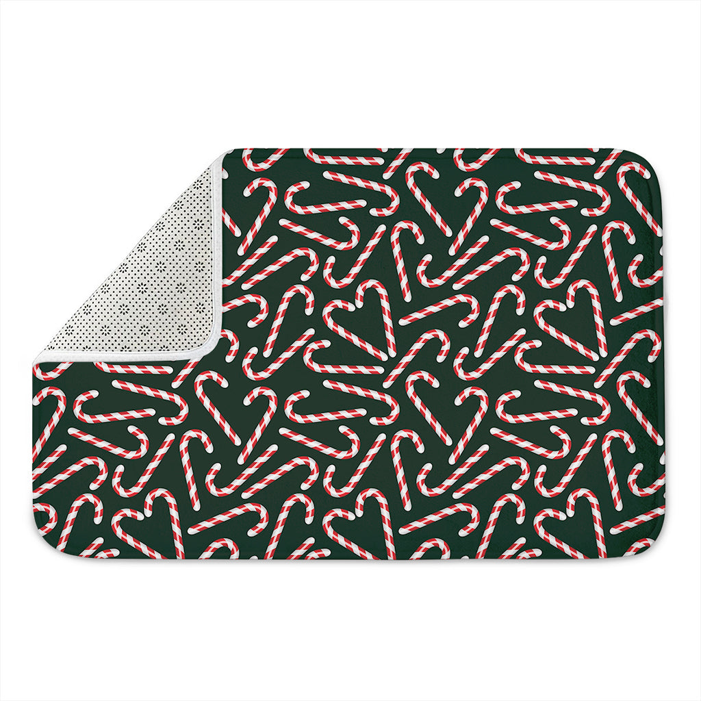Christmas Candy Cane Pattern Print Indoor Door Mat