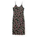 Christmas Candy Cane Pattern Print Jersey Midi Cami Dress