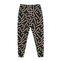 Christmas Candy Cane Pattern Print Jogger Pants