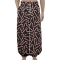 Christmas Candy Cane Pattern Print Lantern Pants