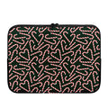 Christmas Candy Cane Pattern Print Laptop Sleeve
