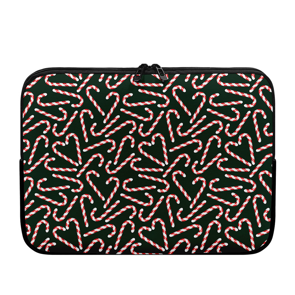 Christmas Candy Cane Pattern Print Laptop Sleeve