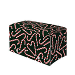 Christmas Candy Cane Pattern Print Leather Tissue Box Cover