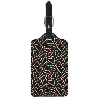 Christmas Candy Cane Pattern Print Luggage Tag
