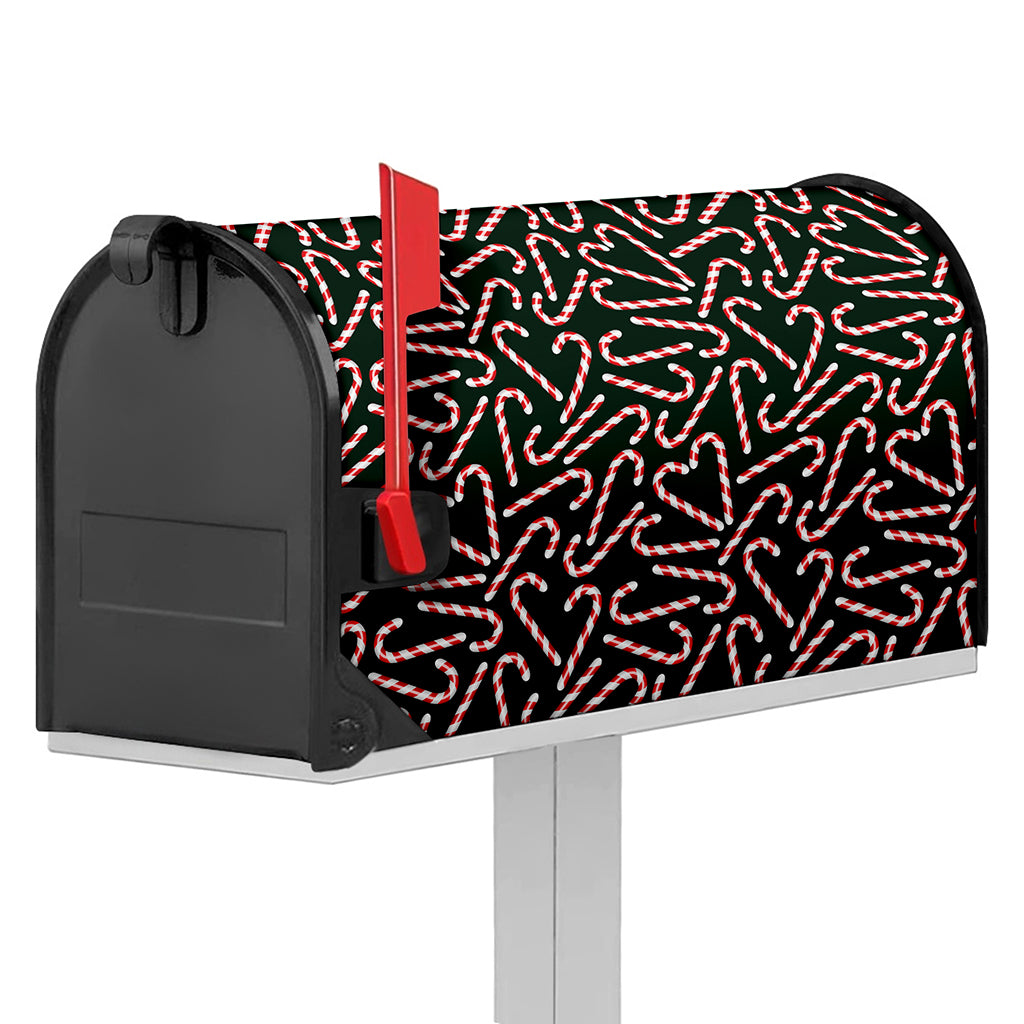 Christmas Candy Cane Pattern Print Mailbox Cover