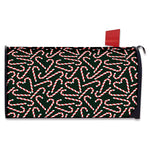 Christmas Candy Cane Pattern Print Mailbox Cover
