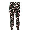 Christmas Candy Cane Pattern Print Men's Leggings