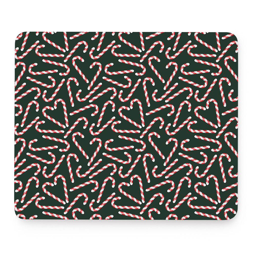 Christmas Candy Cane Pattern Print Mouse Pad