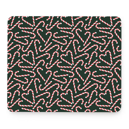Christmas Candy Cane Pattern Print Mouse Pad