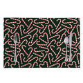 Christmas Candy Cane Pattern Print Placemat