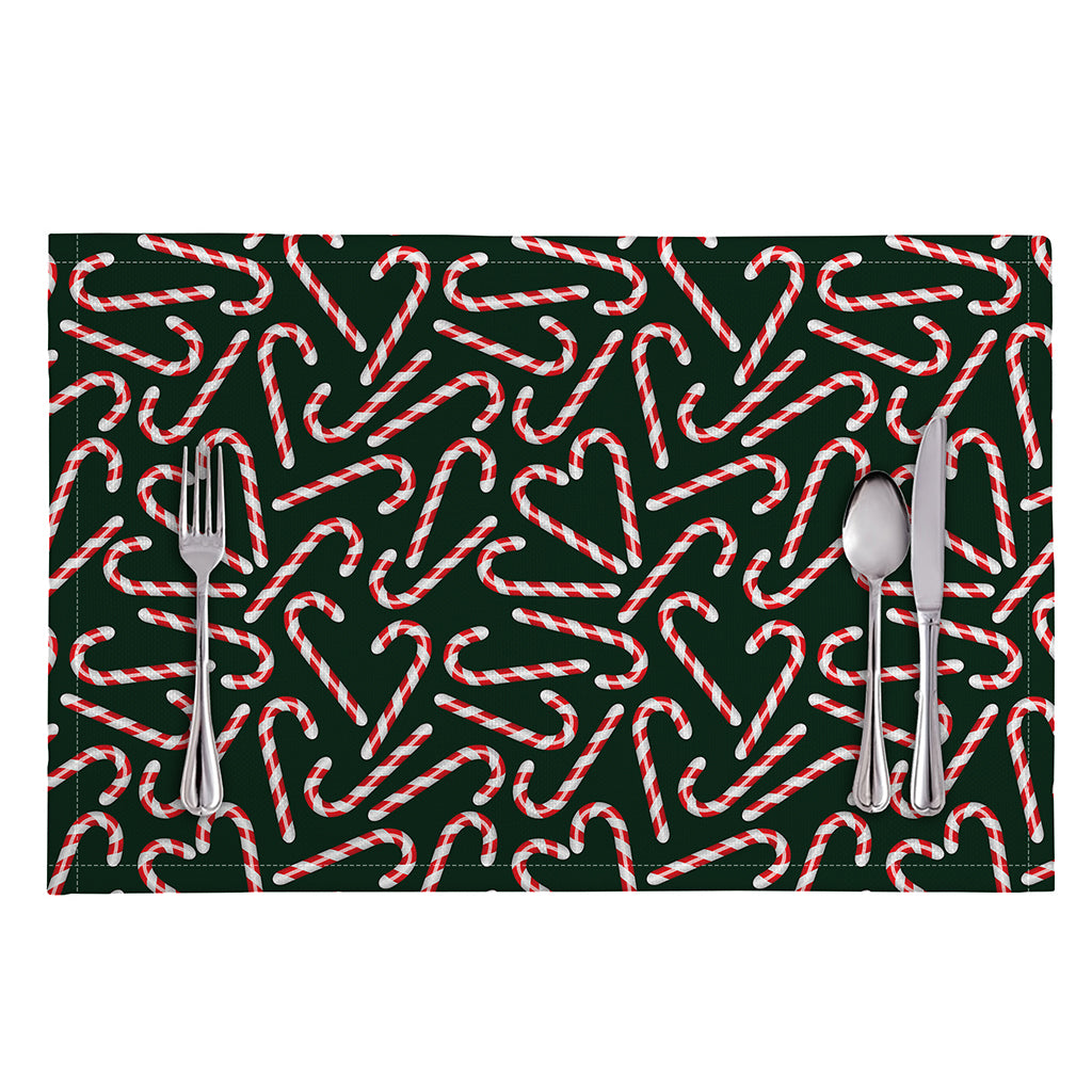 Christmas Candy Cane Pattern Print Placemat