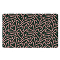 Christmas Candy Cane Pattern Print Polyester Doormat