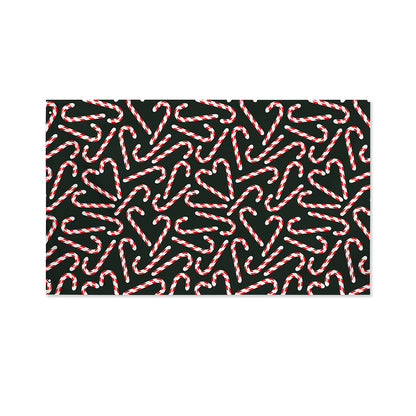 Christmas Candy Cane Pattern Print Polyester Flag