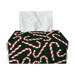 Christmas Candy Cane Pattern Print Rectangle Tissue Box Cover