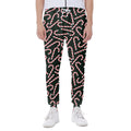 Christmas Candy Cane Pattern Print Joggers