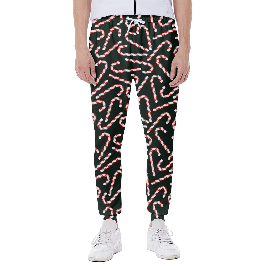 Christmas Candy Cane Pattern Print Scuba Joggers
