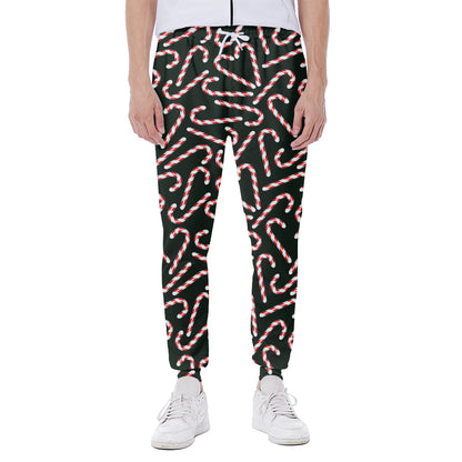 Christmas Candy Cane Pattern Print Scuba Joggers