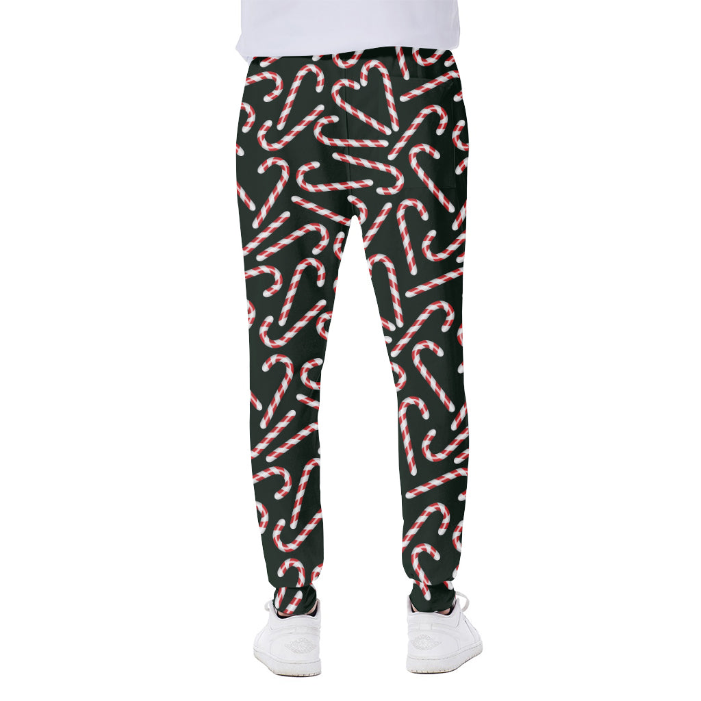 Christmas Candy Cane Pattern Print Scuba Joggers