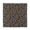 Christmas Candy Cane Pattern Print Silk Bandana