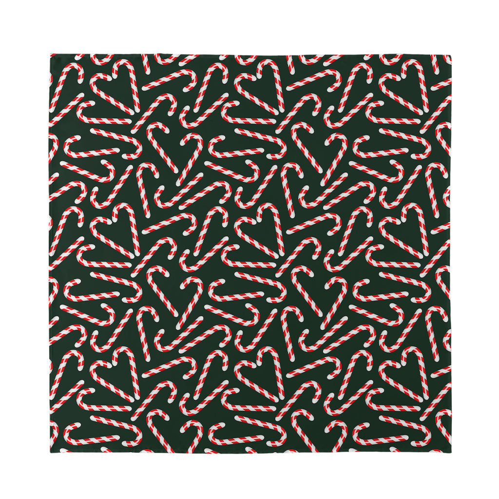 Christmas Candy Cane Pattern Print Silk Bandana
