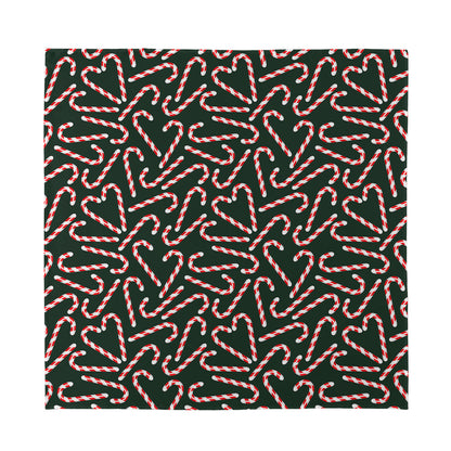 Christmas Candy Cane Pattern Print Silk Bandana
