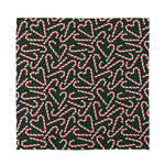 Christmas Candy Cane Pattern Print Silk Bandana