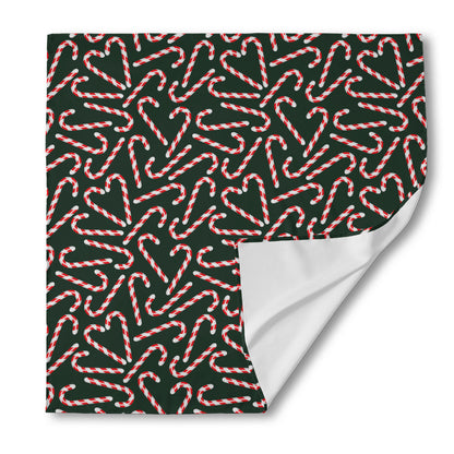 Christmas Candy Cane Pattern Print Silk Bandana