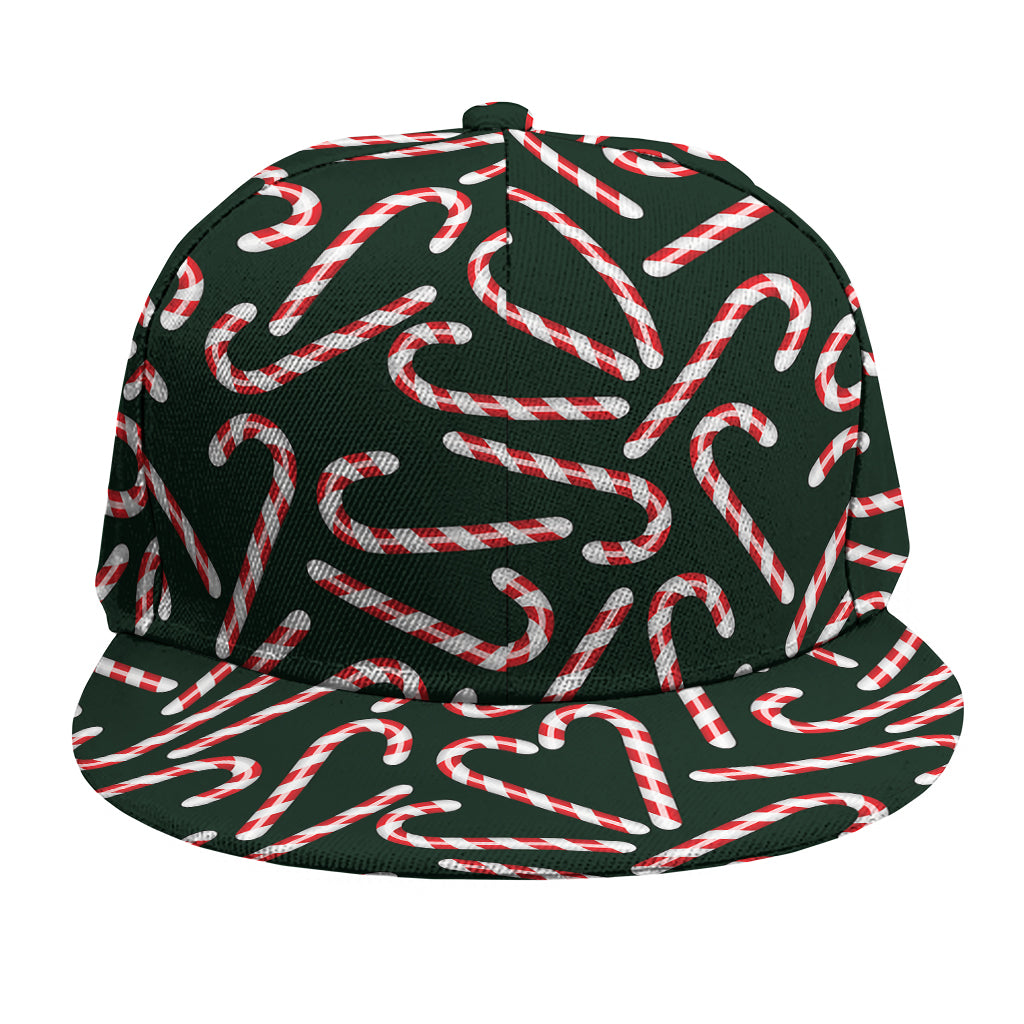 Christmas Candy Cane Pattern Print Snapback Cap