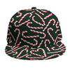 Christmas Candy Cane Pattern Print Snapback Cap