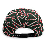 Christmas Candy Cane Pattern Print Snapback Cap