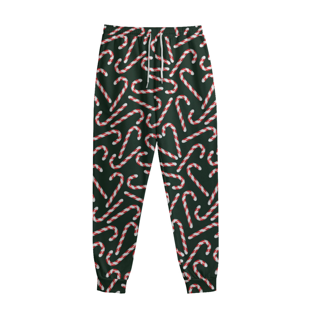 Christmas Candy Cane Pattern Print Sweatpants