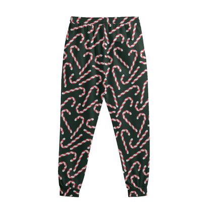 Christmas Candy Cane Pattern Print Sweatpants