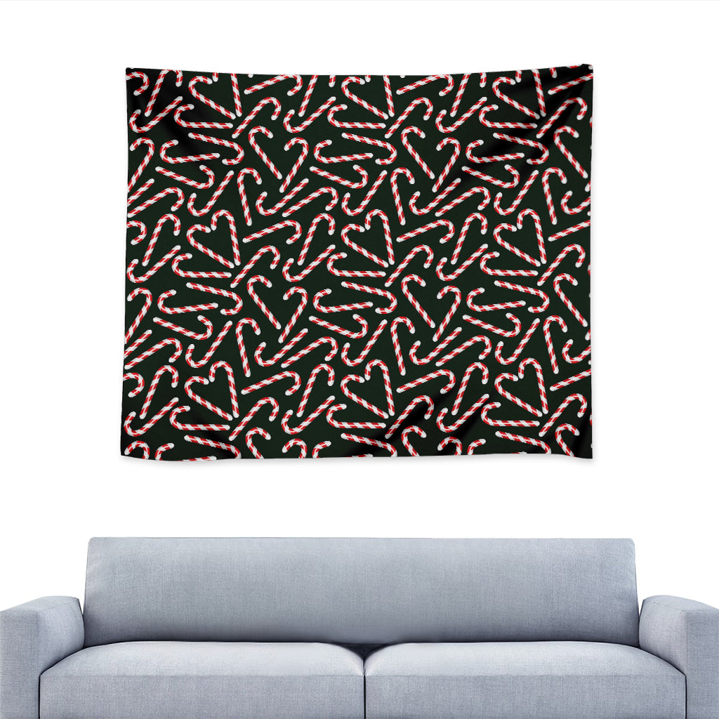 Christmas Candy Cane Pattern Print Tapestry