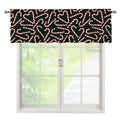 Christmas Candy Cane Pattern Print Window Valance