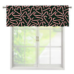 Christmas Candy Cane Pattern Print Window Valance