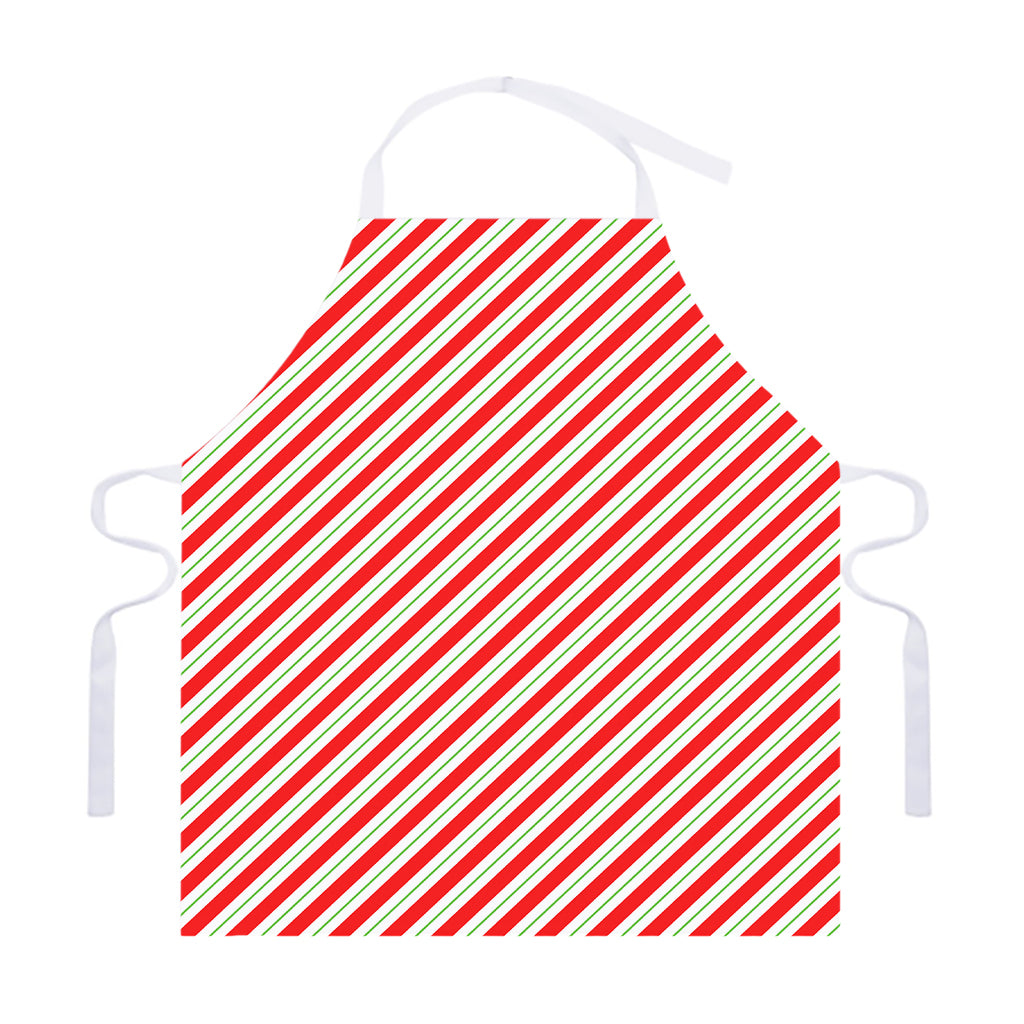 Christmas Candy Cane Stripe Print Adjustable Apron