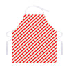 Christmas Candy Cane Stripe Print Adjustable Apron