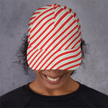 Christmas Candy Cane Stripe Print Baseball Cap