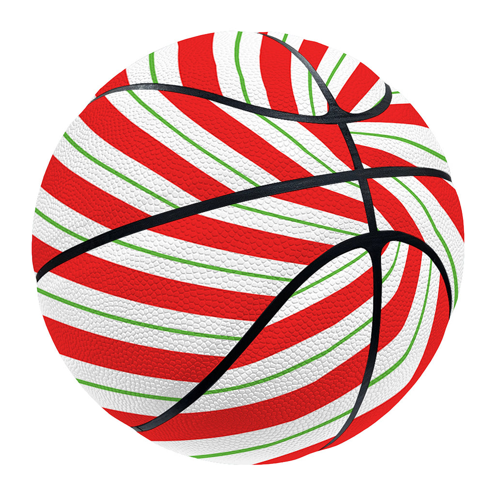 Christmas Candy Cane Stripe Print Basketball