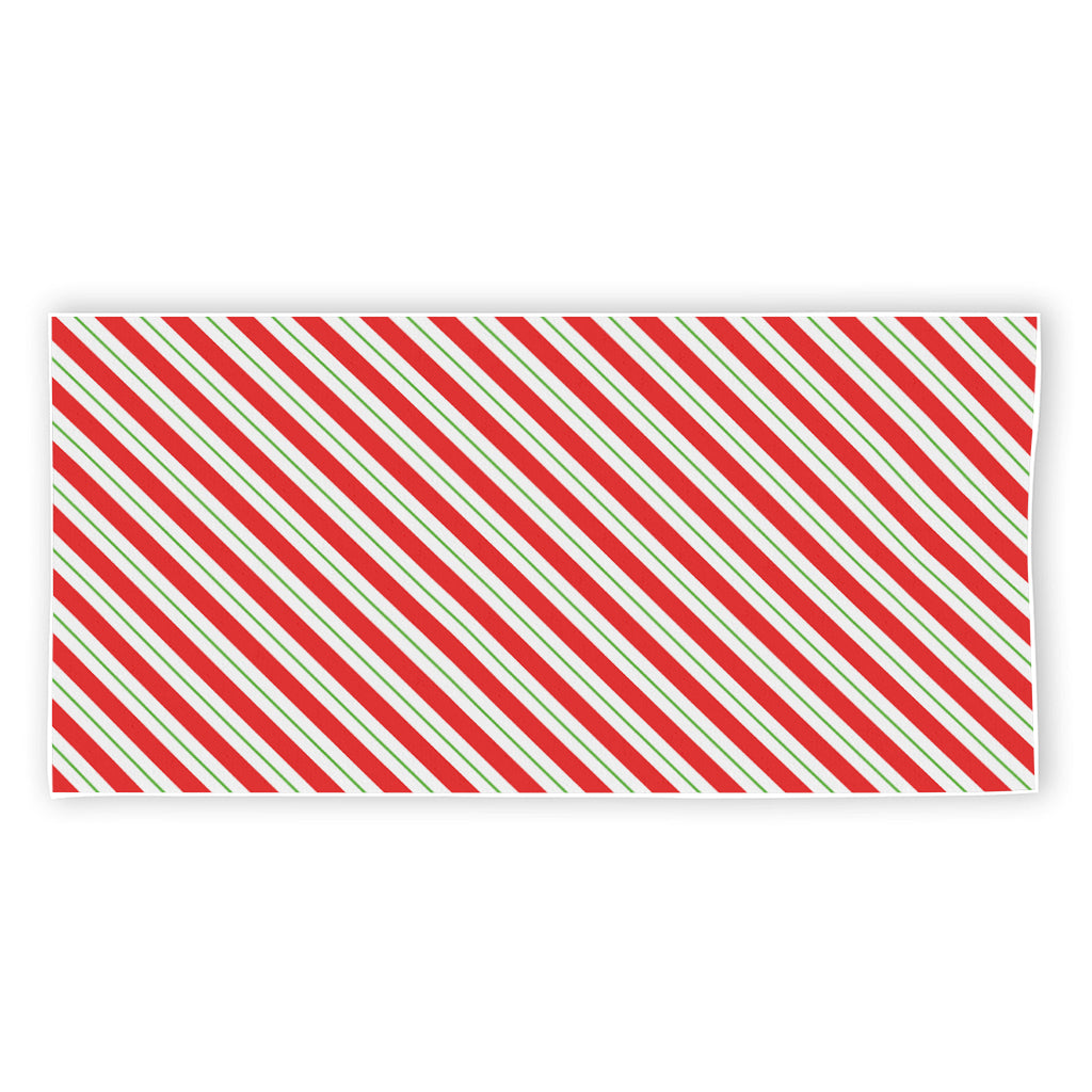 Christmas Candy Cane Stripe Print Beach Towel